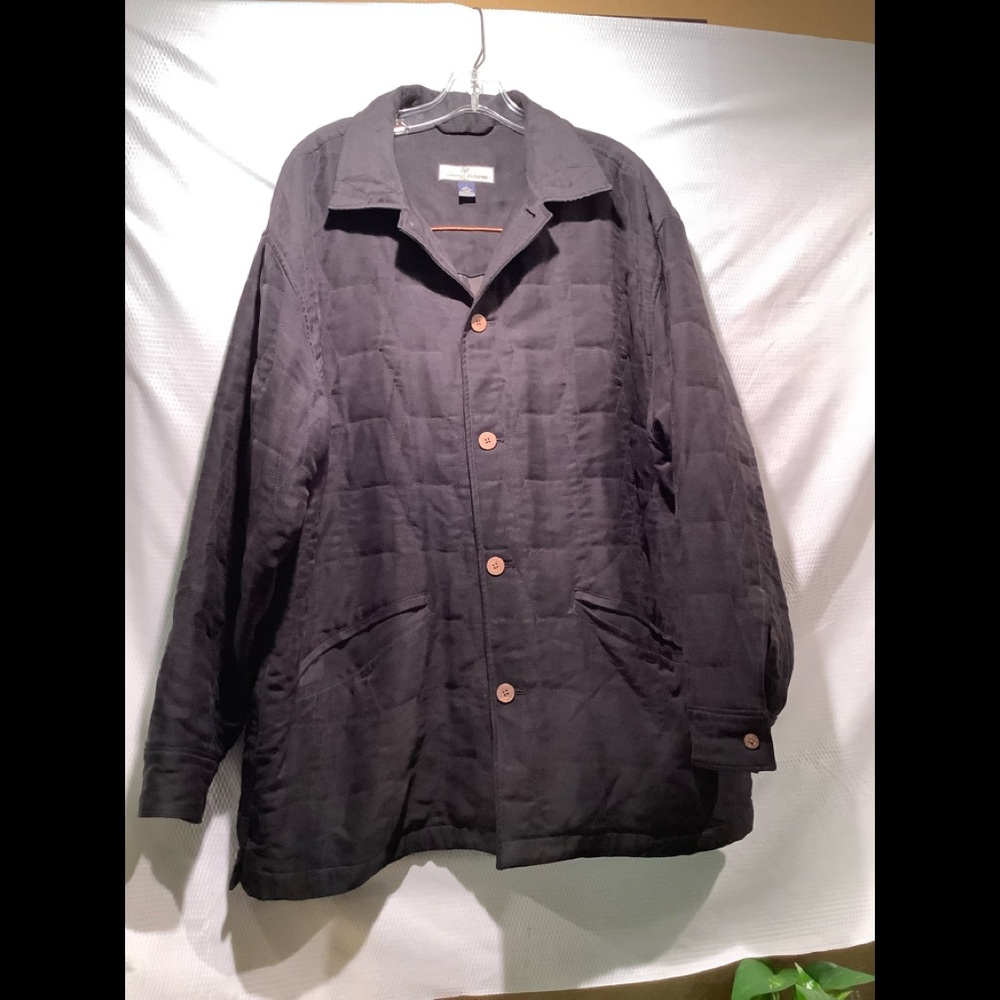 Tommy Bahama, Jacket, size L, shell: 100% silk, lining: 100% Acetate, Black